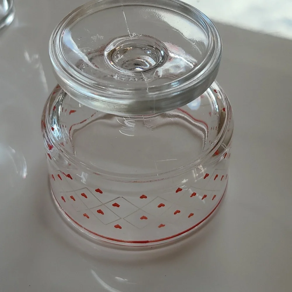 Cup vintage heart in glass - Picture 3 of 4